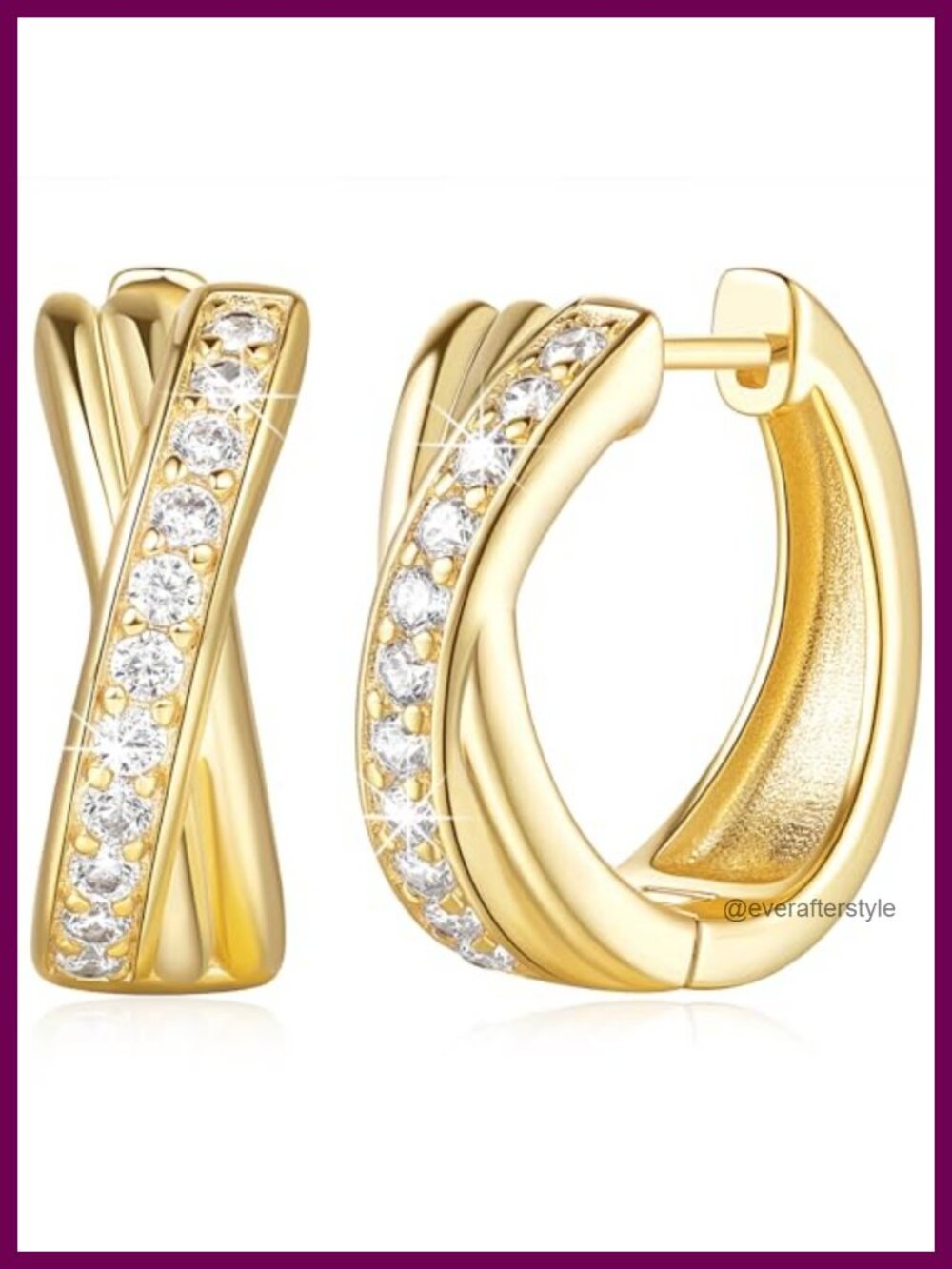 14K Gold Huggie Hoop Earrings for Women 17mm | Luxe Jewelry Gift